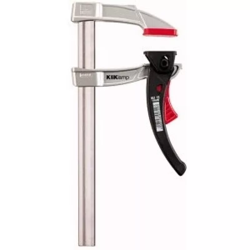 Stačiakampis spaustuvas BESSEY KliKlamp KLI16 16 cm nerūdijantis plienas juoda raudona