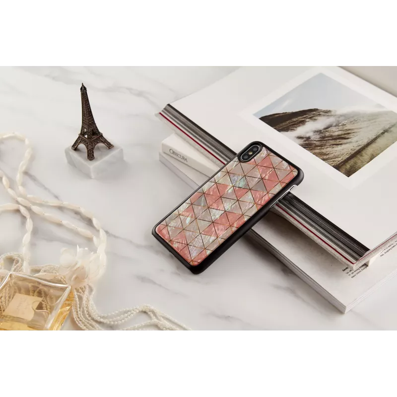 Apsauginis išmaniojo telefono dėklas iKins, skirtas iPhone XS Max — deimantinis raštas, juodas