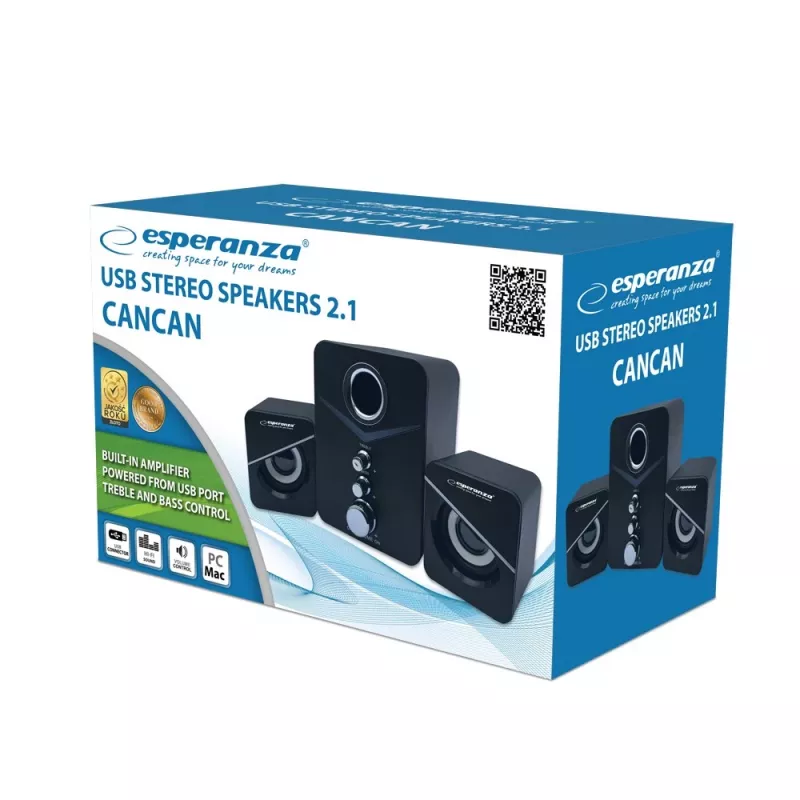 Esperanza EP153 USB 2.1 garsiakalbių rinkinys 6 W Juoda
