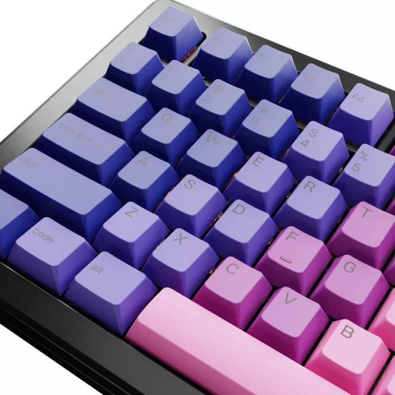 Klaviatūros klavišų dangteliai GLORIOUS GPBT Gradient Nebula ANSI išdėstymas PBT dažų sublimacijos klavišų dangtelių rinkinys