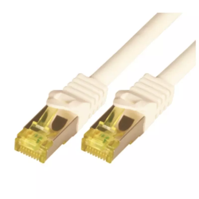 Tinklo kabelis M-Cab 1m CAT7 RJ-45 S/FTP baltas