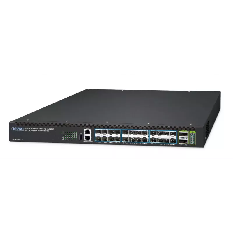 Valdomas komutatorius PLANET XGS-6350-24X2C L3 Gigabit Ethernet 1U juodas