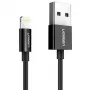Ugreen 80822 US155 mobiliojo telefono laidas Juoda 1 m USB A Lightning
