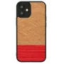 Apsauginis mobiliojo telefono dėklas „Man and Wood“, skirtas „iPhone 12 mini“ – silkės rašto, azalijos juodos spalvos