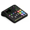 Studijos valdiklis RØDE Caster Duo Juoda — 2 kombinuoti XLR/TRS, 2 TRS linijiniai išėjimai, 48 kHz, 24 bitų, jutiklinis ekranas, Wi‑Fi, Bluetooth