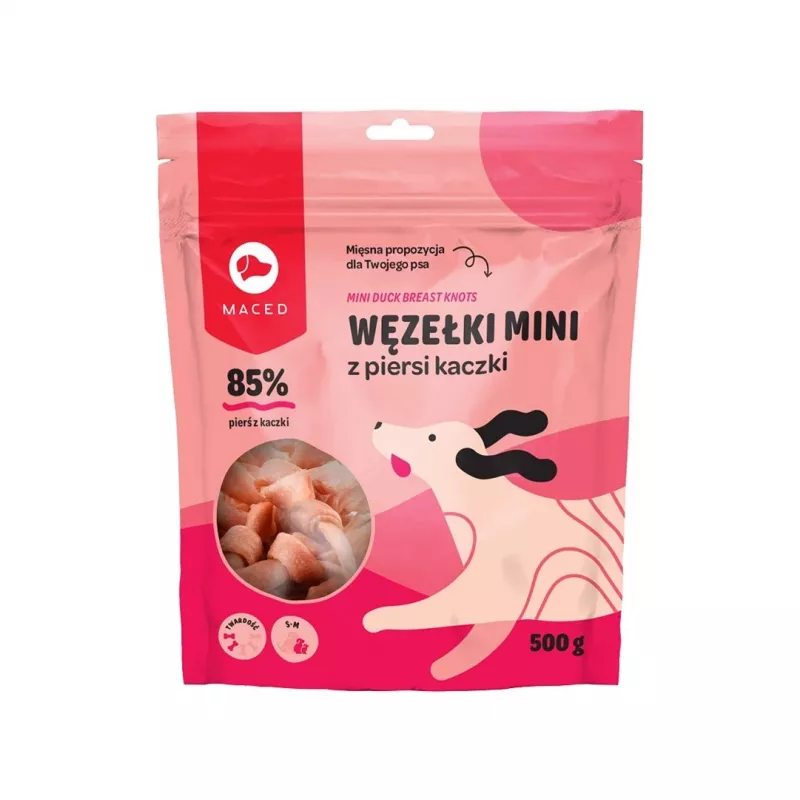 MACED Mini ančių krūtinėlės mazgeliai - skanėstas šunims - 500g