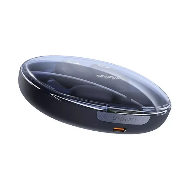 Baseus Eli Sport 1 atviros ausies TWS Cosmic Juoda USB laidas