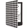 Dėklas-knygutė 6 colių el. knygų skaityklėms PocketBook Shell — juoda/balta, 112×160×12,5 mm