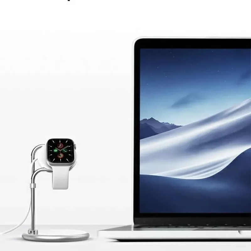 „For Apple Watch“ stovas SAW-300 indukcinis sidabrinis