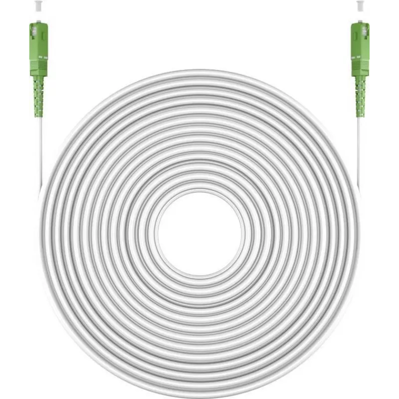 Goobay 59594 šviesolaidinis kabelis 1 m SC/APC FTTH OS2 baltas (59594)