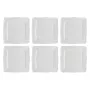 Kvadratinė vakarienės lėkštė LA PORCELLANA BIANCA Florentina White 26,5 cm — 6 vnt. rinkinys