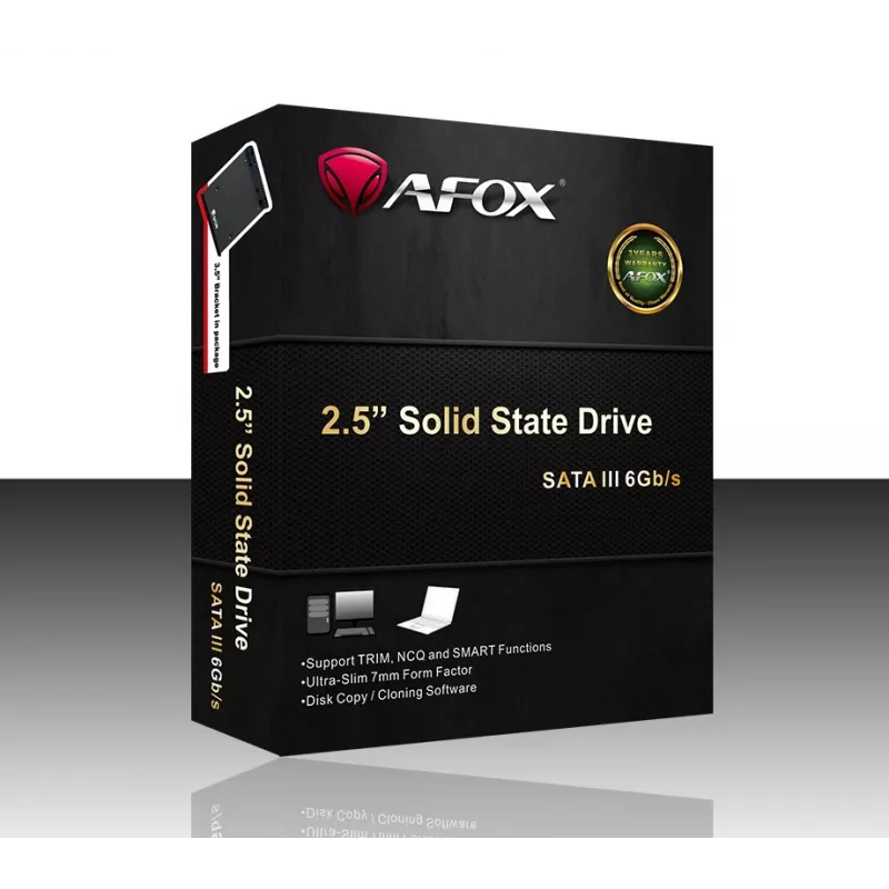 SSD diskas AFOX 256 GB QLC 560 MB/s, 2,5 colio SATA III