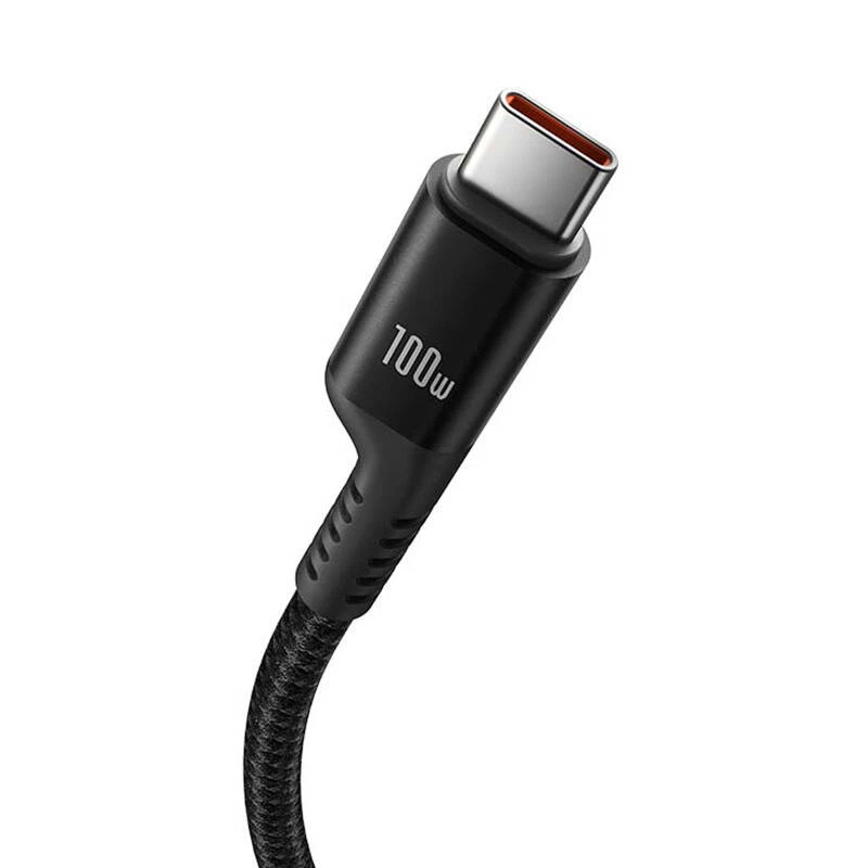 Baseus Fish-Eye USB C į USB C greito įkrovimo kabelis 1 m 100 W Juodas