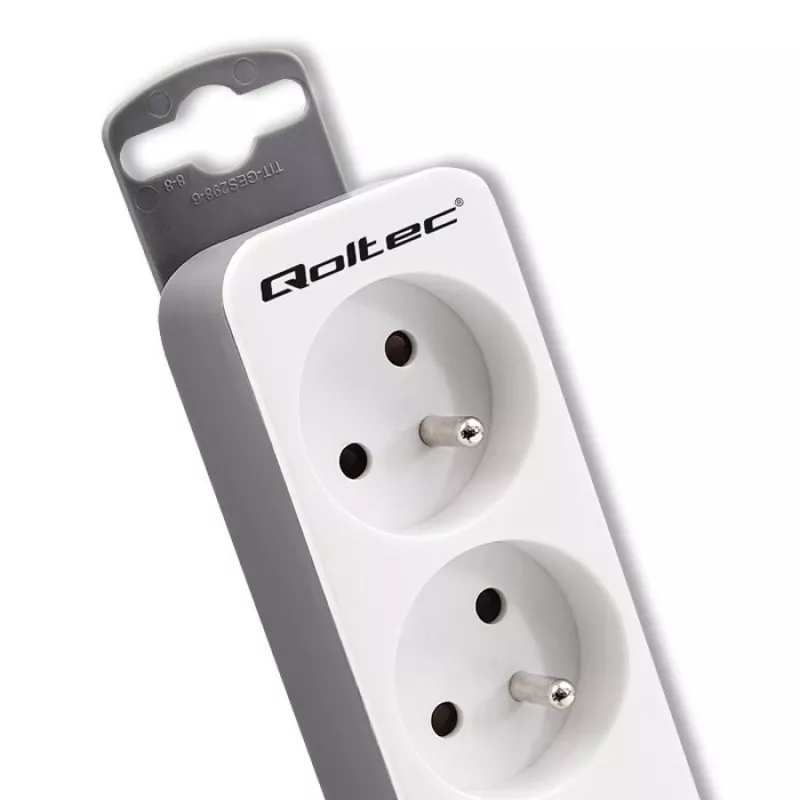 Power Extension Qoltec 50288 1.8m 4 AC Outlets Indoor White