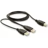 USB laidas DeLOCK USB-B/USB-A laidas 1 m juodas
