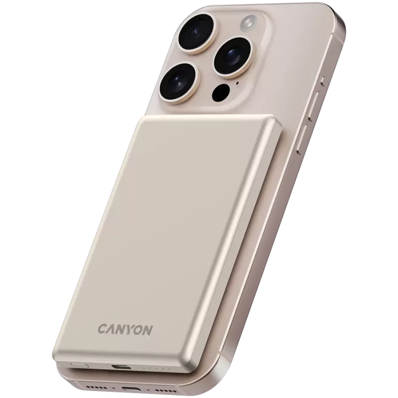 Canyon OnPower 505 - Powerbank - 5.000 mAh - į USB-C - iš USB-C PD 20W + belaidis magnetinis 1