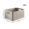 Laikymo įrenginys Rotho Country 3 stalčiai kapučino/antracito spalvos, technopolimeras, 712×325×375 mm