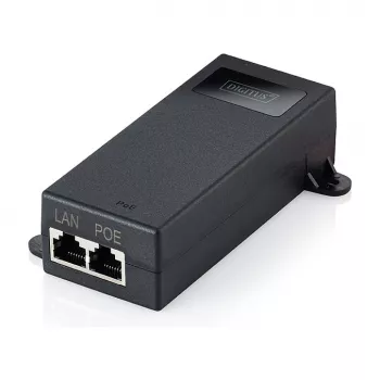 PoE++ injektorius DIGITUS DN-95104-1 — Gigabit Ethernet 802.3bt, 60 W, 55 V, 100 m, juodas