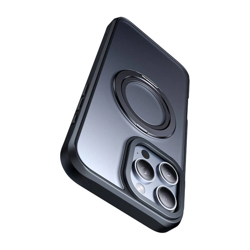 Apsauginis dėklas Mcdodo PC-4932, skirtas iPhone 16 Pro, su integruotu stovu, juodas