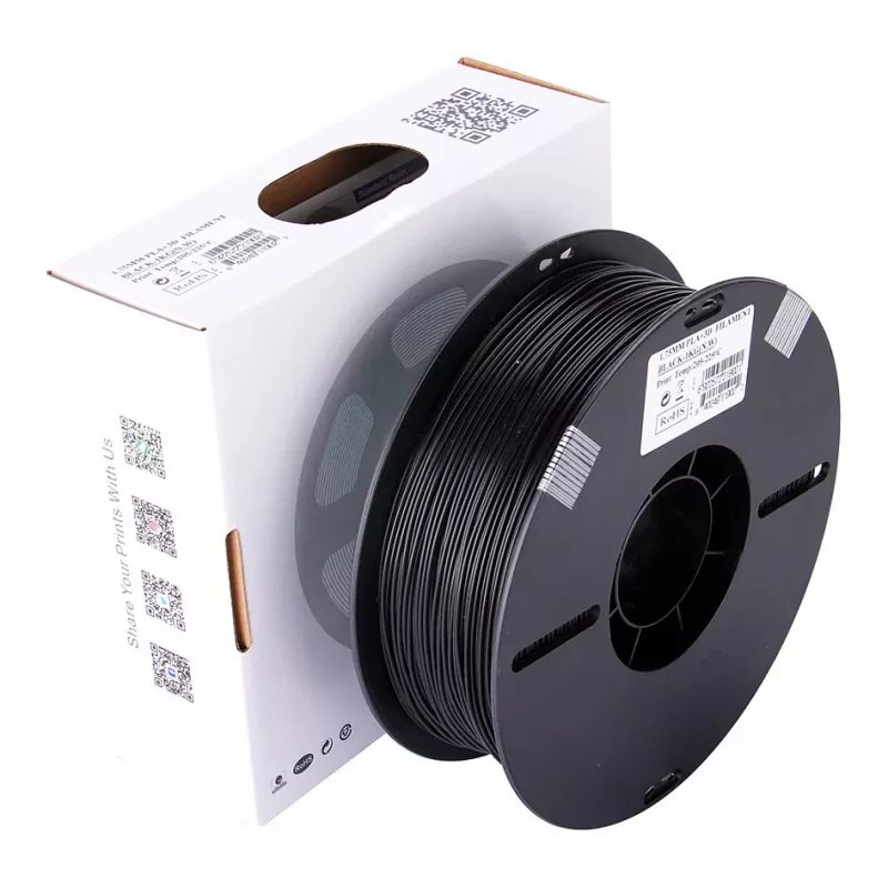 PLA+ 1,75mm JUODAS 1kg