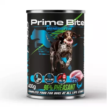 PRIME BITE Monoproteinas Fazanai su uogomis - drėgnas šunų maistas - 400g