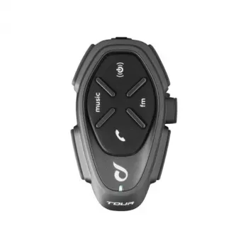 Motociklo domofonas INTERPHONE TOUR HD, 2 vnt., Bluetooth 4.0, veikimo nuotolis 1500 m, iki 20 val. baterijos veikimo laikas, juodas
