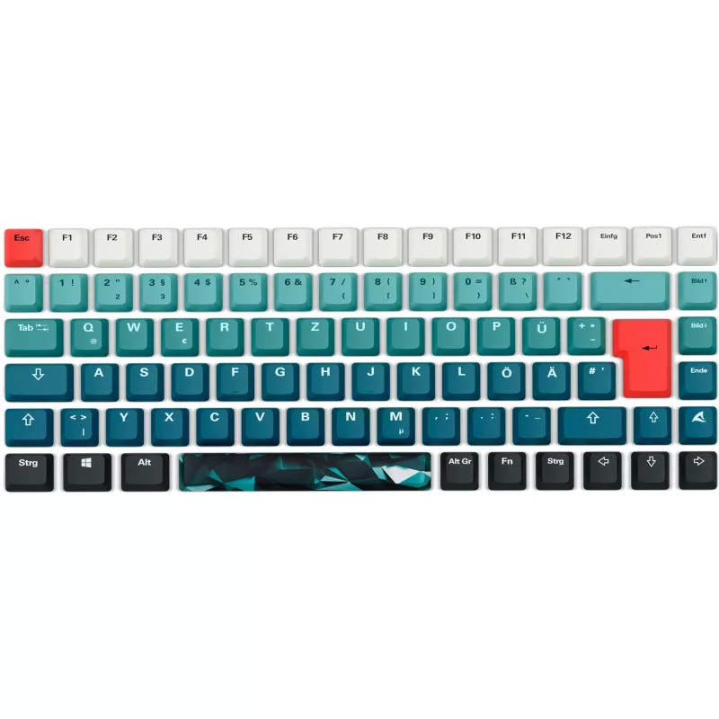 Klaviatūra Sharkoon SKILLER SGK50 S3 Design Bundle D1 pilkai žalia raudona — laidinė žaidimų klaviatūra, kompaktiškas išdėstymas