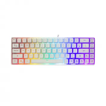 Klaviatūra White Shark RONIN balta USB QWERTY 68 klavišai LED