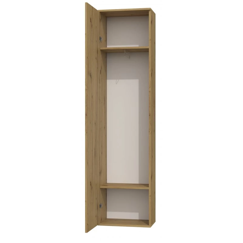 Top e Shop DUO SZAFKA ARTISAN – Ąžuolo spalvos rėmas, 2 lentynos, 1 durys, 500×350×1800 mm