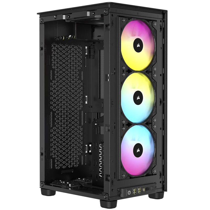 Corsair RGB AIRFLOW PC korpusas 2000D Juoda Mini-ITX maitinimo šaltinis neįtrauktas SFX
