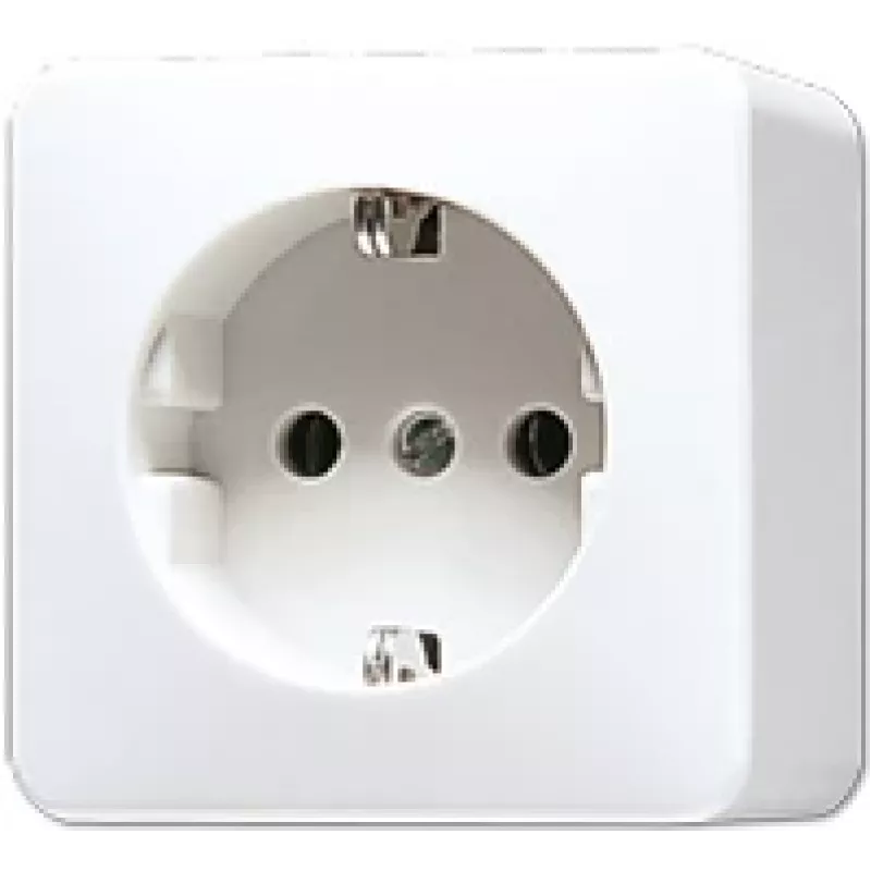 Kištukinis lizdas CEE 7/3 Jung 620 A WW, baltas, duroplastas, 250 V, 16 A, 61×61×47 mm