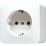 Kištukinis lizdas CEE 7/3 Jung 620 A WW, baltas, duroplastas, 250 V, 16 A, 61×61×47 mm