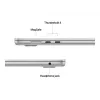 „MacBook Air 15“, sidabrinis, M4 (10 branduolių CPU / 10 branduolių GPU), 16 GB, 512 GB, vokiška klaviatūra, 35 W dvigubas USB-C maitinimo adapteris, MW1H3D/A