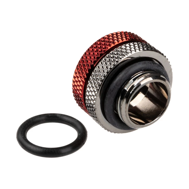 Adapterio jungtis BitsPower Multi-Link G1/4 colio išorinė į 12mm standų vamzdelį, tiesi, blizgiai juoda