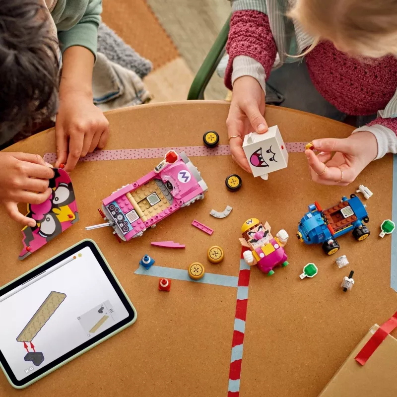LEGO konstrukcinis žaislų rinkinys 72038 Super Mario Mario Kart Wario King Buu Huu – personažų figūrėlės ir trasos elementai
