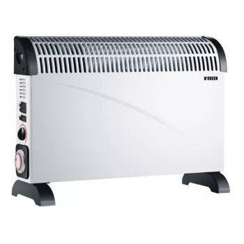 Konvekcinis elektrinis patalpų šildytuvas NOVEEN CH-6000 TIMER TURBO FAN 2000W 3 galios lygiai montuojamas ant sienos/grindų baltas
