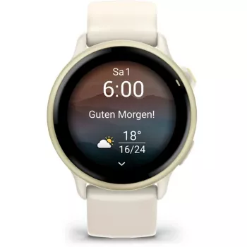 Garmin vívoactive 6 3,05 cm (1,2) AMOLED 42 mm Skaitmeninis 390 x 390 pikselių Liečiamas ekranas Baltas Wi-Fi GPS (palydovas)