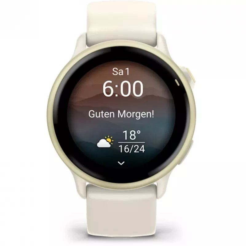 Garmin vívoactive 6 3,05 cm (1,2) AMOLED 42 mm Skaitmeninis 390 x 390 pikselių Liečiamas ekranas Baltas Wi-Fi GPS (palydovas)