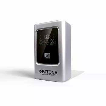 PATONA Platinum Powerbank Luxury One PD35 | 10000mAh | PD 35W | USB-C + USB-A Sidabrinė, juoda