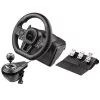 Mechaninė pavarų perjungimo svirtis TRACER TRAJOY47345 — laidinis „6-in-1“ simuliatorių lenktynininko valdiklis, 1,8 m laidas, juoda, ergonomiška neslystanti rankena, 270° pasukimas