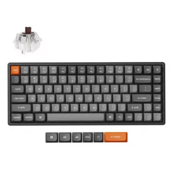 Keychron K2 Max klaviatūra universali RF belaidė QWERTY anglų juoda pilka 75% mechaninė