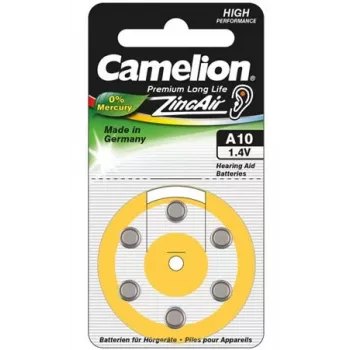 Mygtukiniai elementai CAMELION A10 / DA10 / ZL10 cinko–oro — 6 vnt.