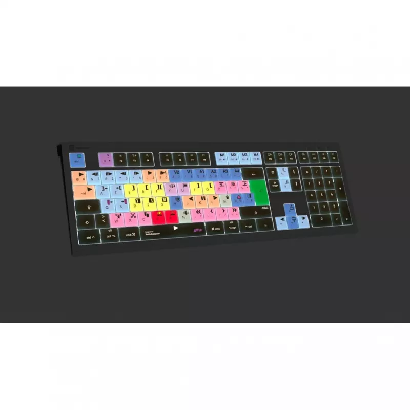 Logickeyboard Avid Media Composer ASTRA 2 apšviesta klaviatūra, skirta Mac, prancūziška (LKB-MCOM4-A2M-FR)