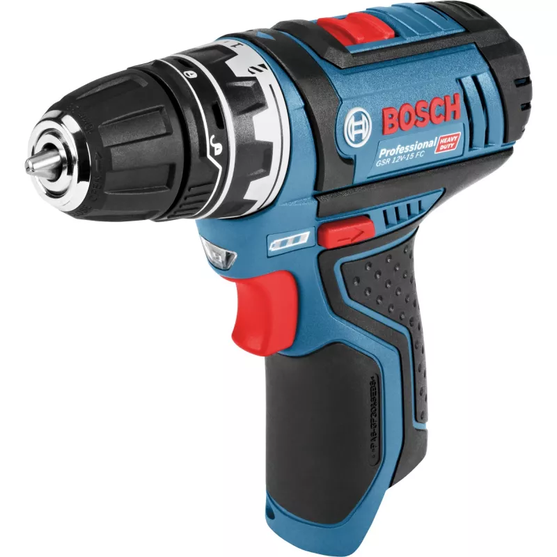 Bosch GSR 12V-15 FC Professional 1300 RPM Beraktis 600 g Juoda, Mėlyna