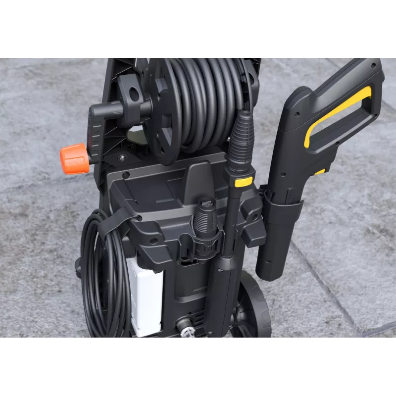 Aukšto slėgio plovimo įrenginys STANLEY SXPW16E — vertikalus, 1600 W, 125 bar, 420 l/val., aliuminio siurblys