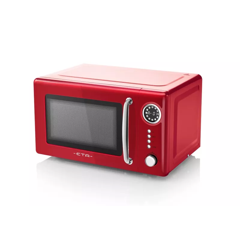 Solo mikrobangų krosnelė ant stalviršio ETA Storio Red Solo — 20 l, 700 W, 5 galios lygiai, 245 mm sukamoji lėkštė