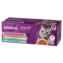 Šlapias kačių maistas WHISKAS Aromatic selection Mix — 40 x 85 g maišeliai, suaugusioms katėms, 83,6 % drėgmės