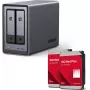 UGREEN NASync DXP2800 2 lizdų NAS sistema su 2 × Western Digital 8TB WD80EFPX diskais