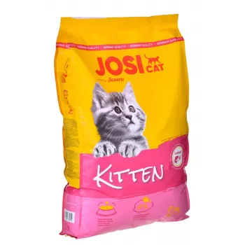 Sausas kačiukų maistas JosiCat Kitten 10 kg – visavertė mityba augantiems kačiukams