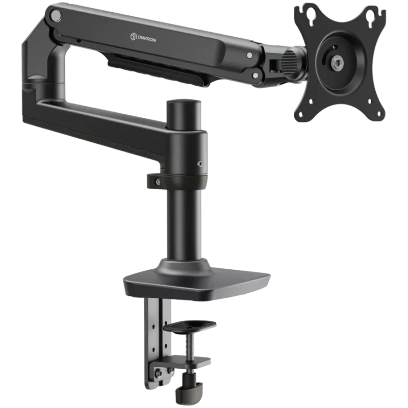 Stalinis monitoriaus laikiklis ONKRON MS75-B 43,2–96,5 cm (17–38 colių) ekranams, spaustuvas / kiauryminis, iki 11 kg, VESA 75×75–100×100, aukščio reguliavimas, pasukamas ir pakreipiamas